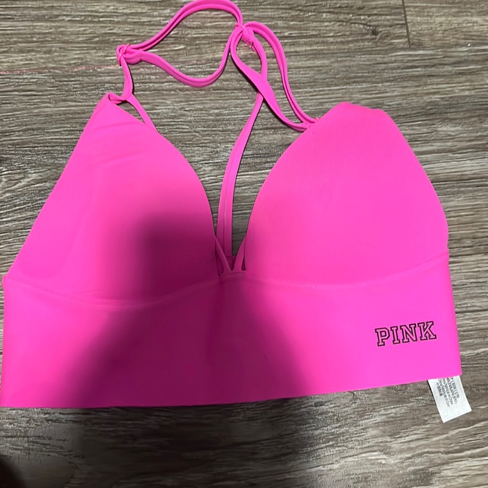 Sexy hot pink strapy bra